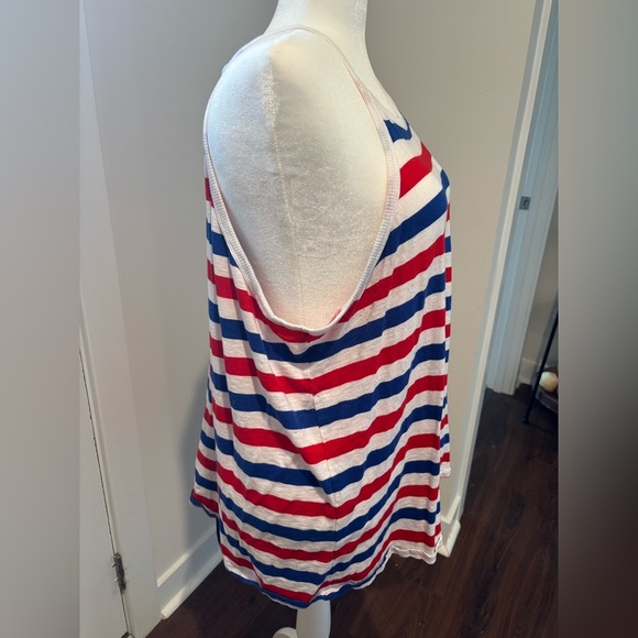 Torrid Classic Fit Halter Top in Red, White, and Blue - Picture 3 of 4